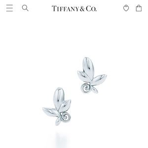 Tiffany & Co sterling olive leaf earrings.
